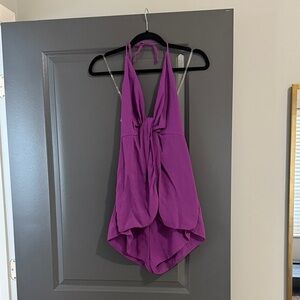 American Threads Purple Halter Romper